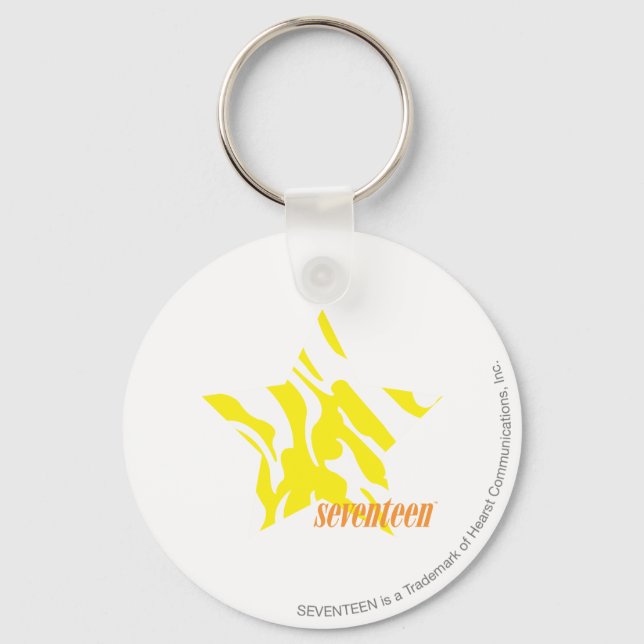 Zebra Yellow 3 Key Ring (Front)