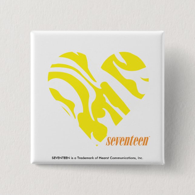 Zebra Yellow 4 15 Cm Square Badge (Front)
