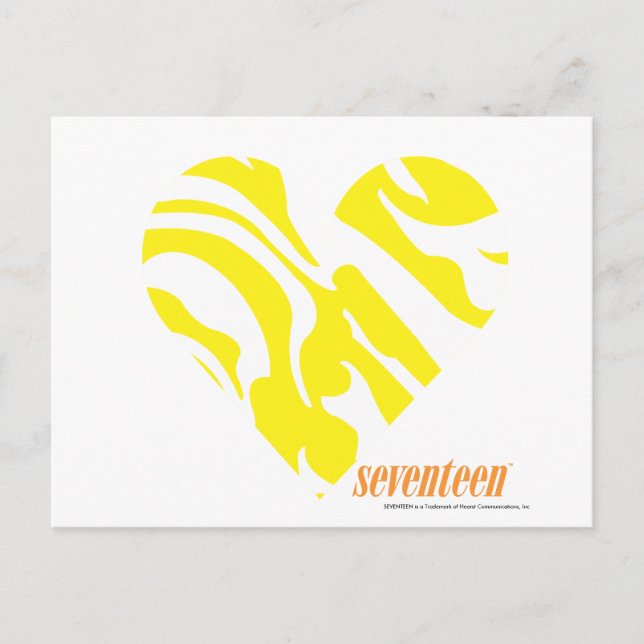 Zebra Yellow 4 Postcard (Front)