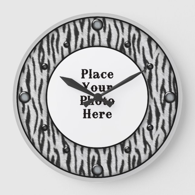 Zebra Your Photo Wall Clock (Front)