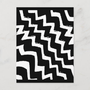 Zebra Zigzag Postcard