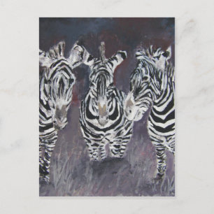 zebra zoo animal wildlife painting art gifts postcard