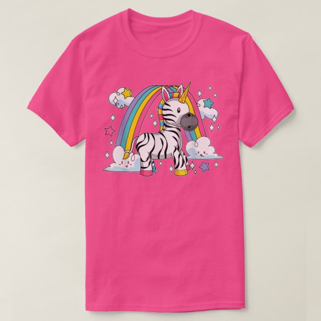 Zebracorn Africa Zoo Animal Rainbow Fairytale Unic T-Shirt (Design Front)