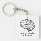 zebrafish on the brain keychain