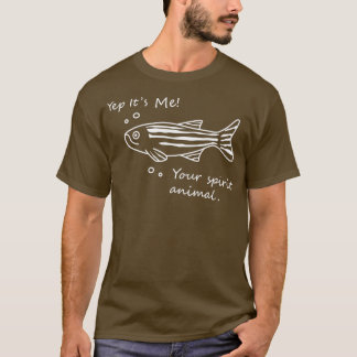 Zebrafish Spirit animal Dark Background T-Shirt