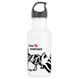 Zebraham- I love contrast 532 Ml Water Bottle