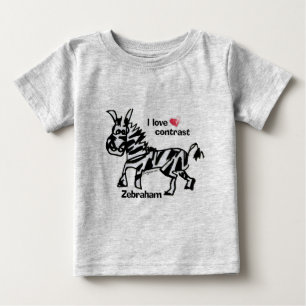 Zebraham- I love contrast Baby T-Shirt