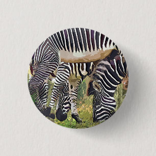 ZEBRAS 3 CM ROUND BADGE