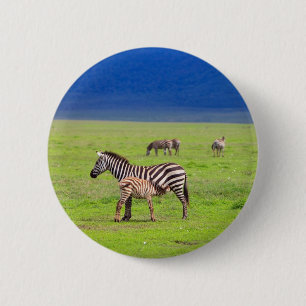Zebras 6 Cm Round Badge