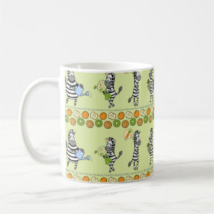 Zebras and Fruits Seamless Pattern Coffee Mug