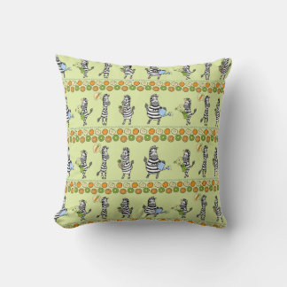 Zebras and Fruits Seamless Pattern Cushion