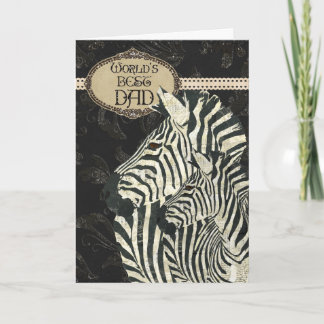 Zebras Black Elegant  Father's Day Card