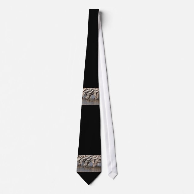 Zebras drinking tie (Front)
