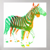 Zebras - Green & Orange