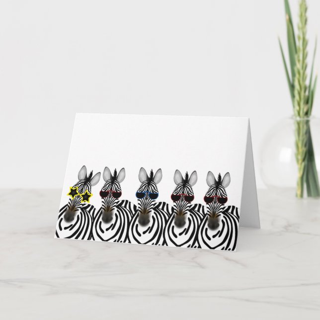 Zebras Greeting Card (Front)