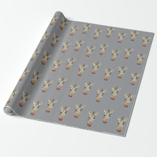 Zebra's Head Wrapping Paper