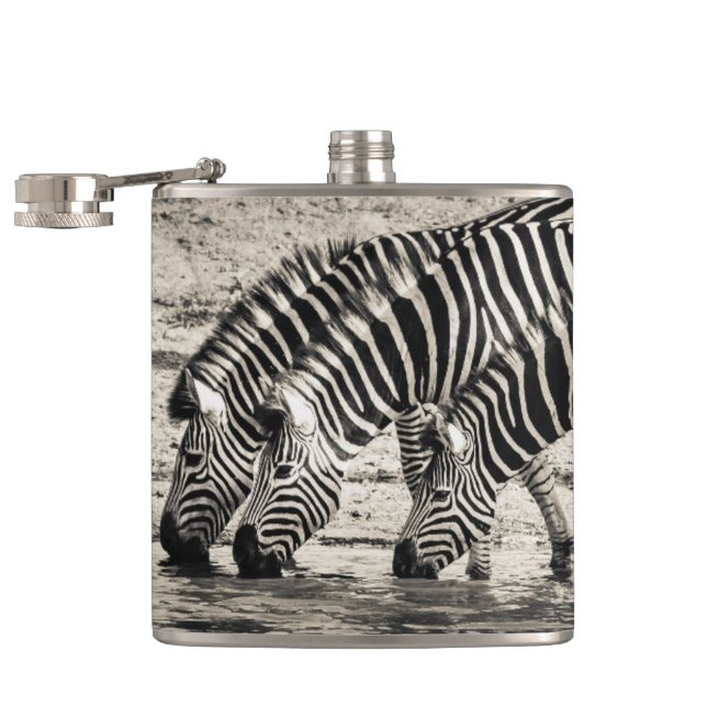 Zebras Hip Flask (Opened)