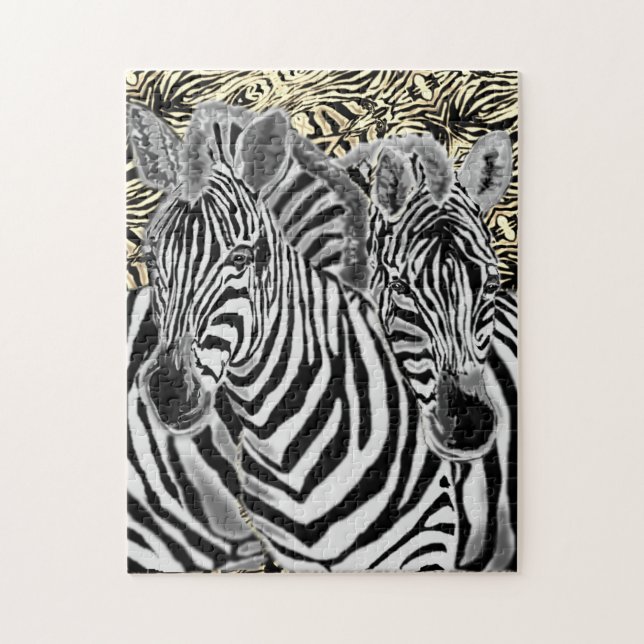 Zebras Hug Jigsaw Puzzle (Vertical)