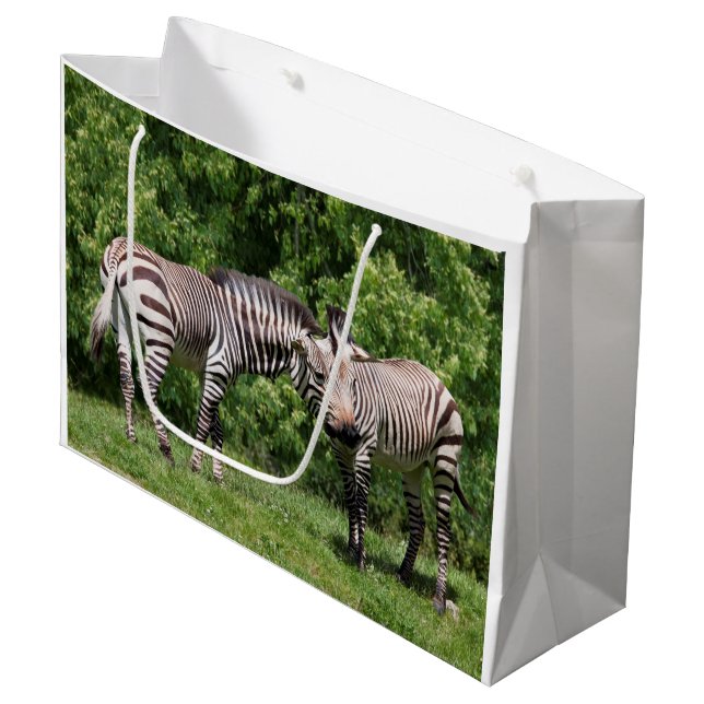 Zebras in Love Gift Bag (Front Angled)