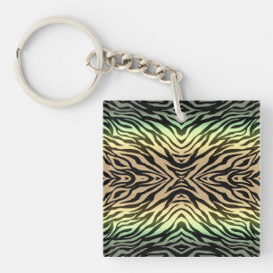 Zebras in the Forest Key Ring