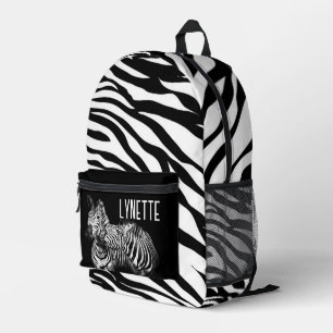 Zebra's Personalised  Printed Backpack