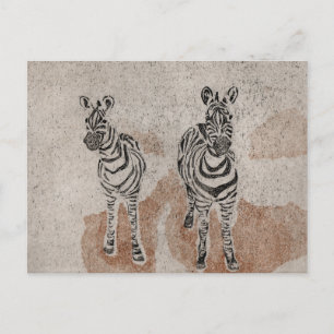 Zebras Postcard