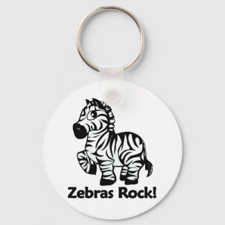 Zebras Rock! Key Ring