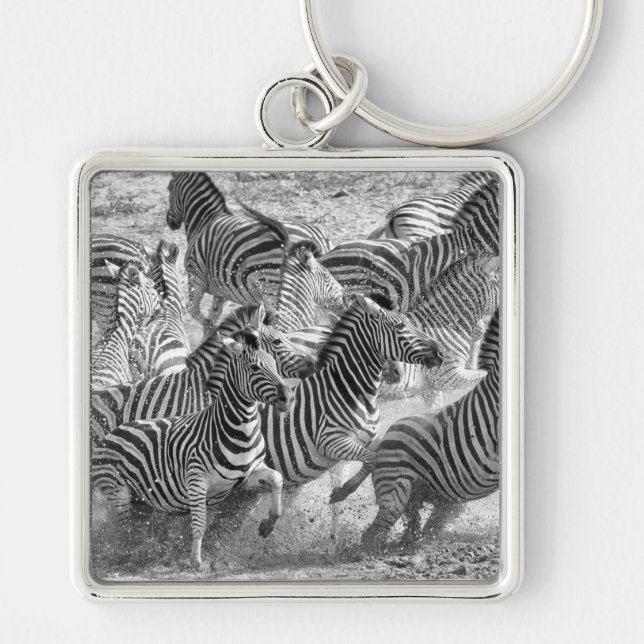 Zebras running key ring (Front)