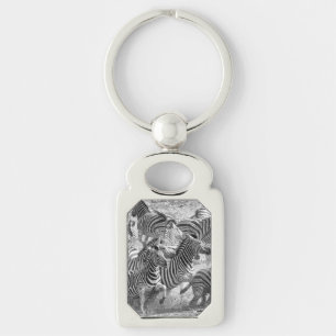 Zebras running key ring