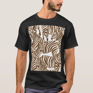 Zebras, wild savanna, seamless pattern T-Shirt