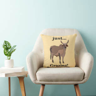 Zebu Cattle Cow Animal Cushion