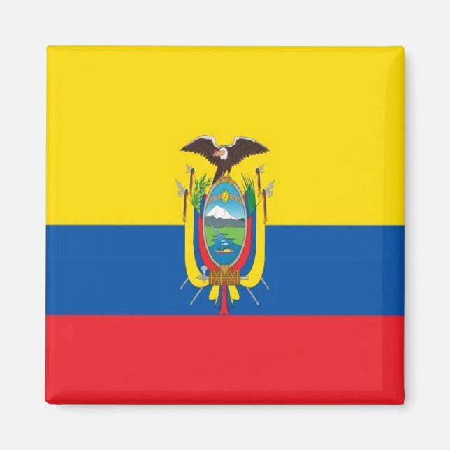 zEC001 ECUADOR, FLAG, America, Fridge Magnet (Front)