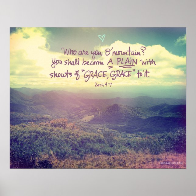 Zechariah 4:7 Poster (Front)