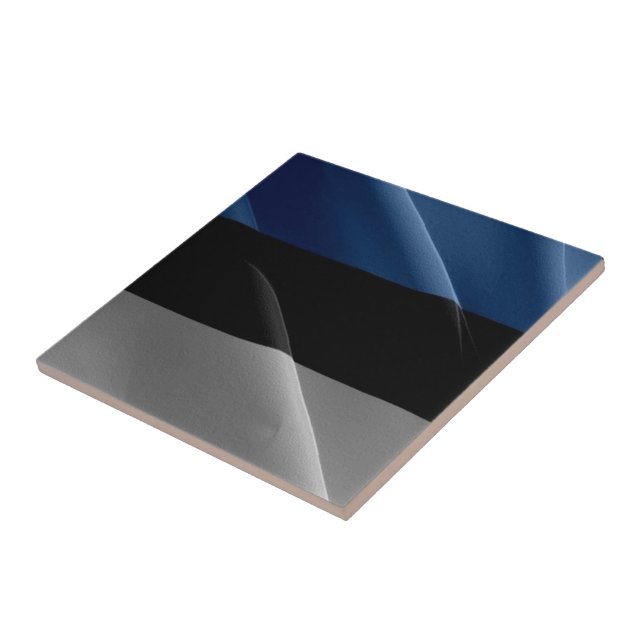 zEE002 ESTONIAN waving FLAG Estonia - Tile (Side)