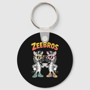 Zeebros Cute Zebra Duo Design For Zebros Lovers  Key Ring