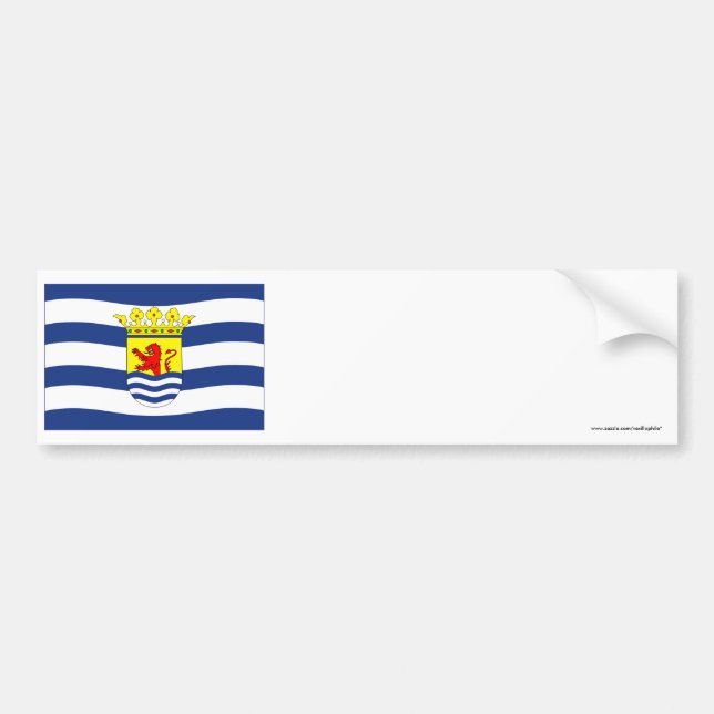 Zeeland Flag Bumper Sticker (Front)