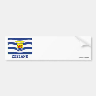 Zeeland Flag with name Bumper Sticker