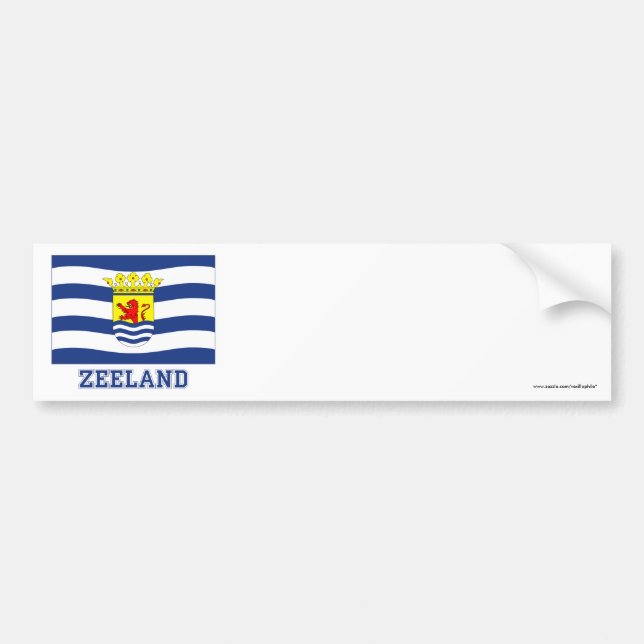 Zeeland Flag with name Bumper Sticker (Front)
