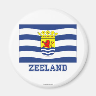 Zeeland Flag with name Magnet