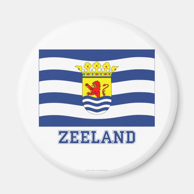 Zeeland Flag with name Magnet (Front)
