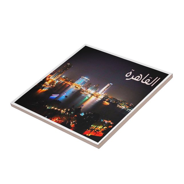 zEG016 EGYPT, CAIRO by Night, Africa, Tile (Side)