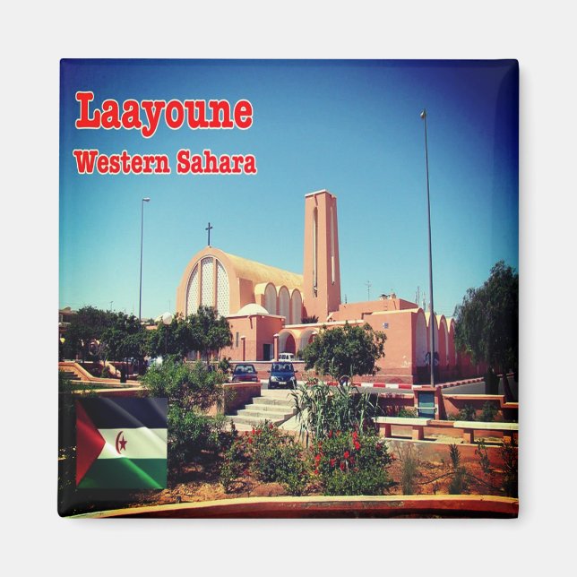 zEH004 LAAYOUNE, Western Sahara, Africa, Fridge Magnet (Front)
