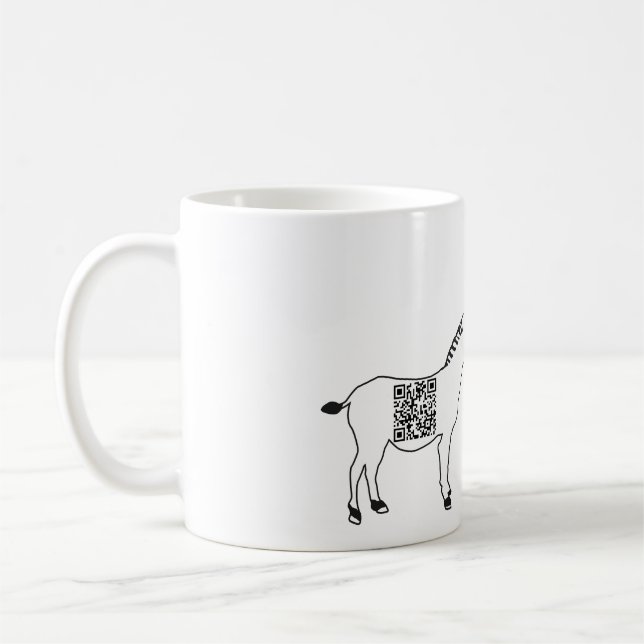 zehumor bar code qr evolution citation drol coffee mug (Left)