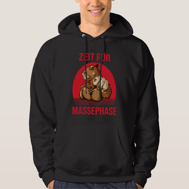 Zeit Für Massephase Backprint Bodybuilding Hoodie (Front)