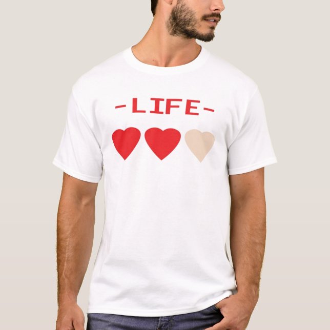 Zelda life hearts T-Shirt (Front)