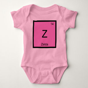 Zelda Name Chemistry Element Periodic Table Baby Bodysuit