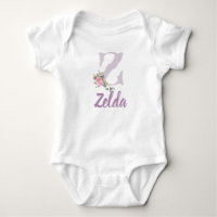 Zelda Name Reveal Floral Letter Z Vintage Flower