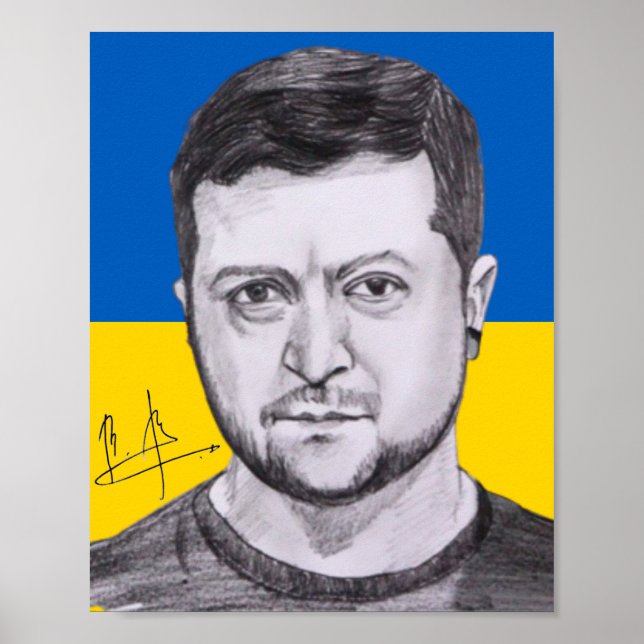 Zelensky Autograph Poster (Front)