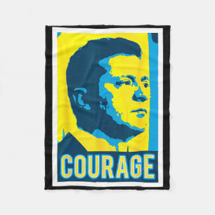 Zelensky - Courage Shirt Stand With Ukraine Fleece Blanket