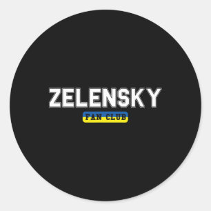Zelensky Fan Club Support Ukraine Classic Round Sticker